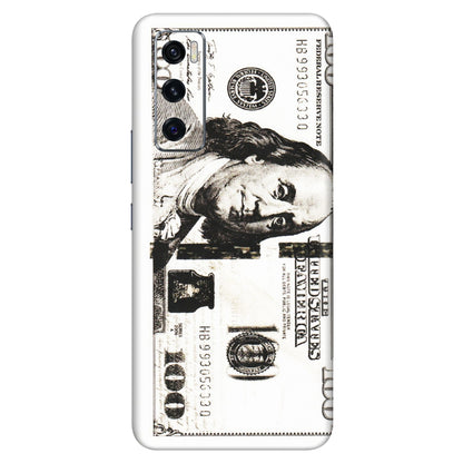 VIVO Z/V/X/T/U/S Series Phone Skins (All Models) - 100 Dollar Currency - Transparent Finish (T-01) Vivo V20 SE