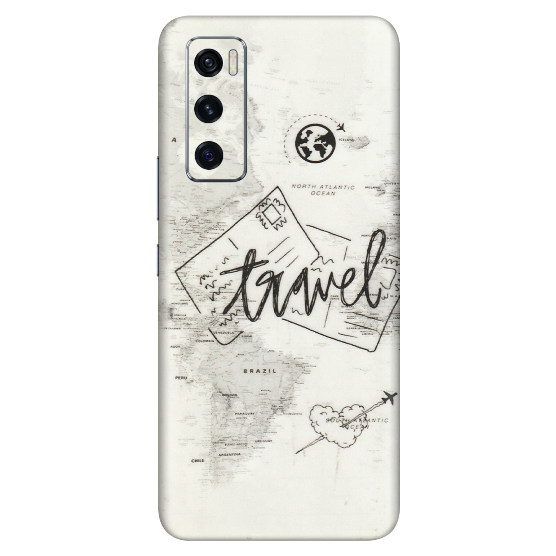 VIVO Z/V/X/T/U/S Series Phone Skins (All Models) - Travel Ticket - Transparent Finish (T-06) Vivo V20 SE