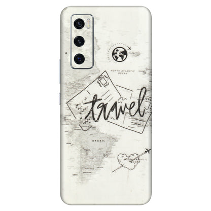 VIVO Z/V/X/T/U/S Series Phone Skins (All Models) - Travel Ticket - Transparent Finish (T-06) Vivo V20 SE