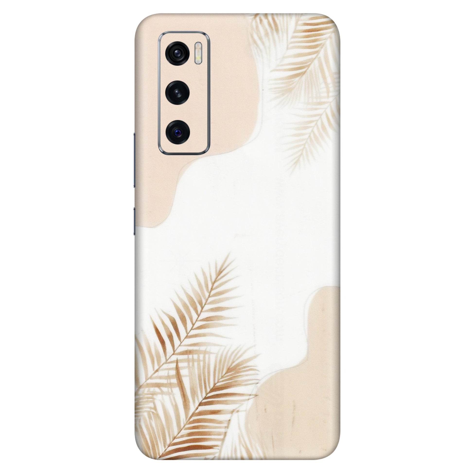 VIVO Z/V/X/T/U/S Series Phone Skins (All Models) - Gold Petals Abstract - Transparent Finish (T-08) Vivo V20 SE