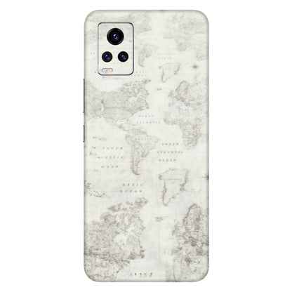 VIVO Z/V/X/T/U/S Series Phone Skins (All Models) - World Travel Map - Transparent Finish (T-04) Vivo V20