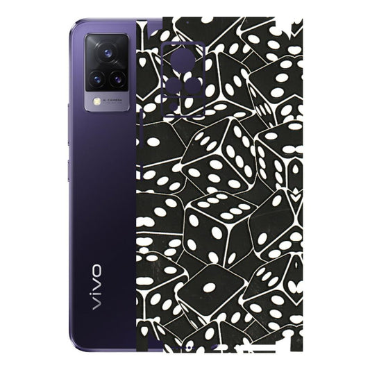 VIVO Z/V/X/T/U/S Series Phone Skins (All Models) - Big Black Dices - 3D Embossed Finish (L-106) Vivo V21 5G