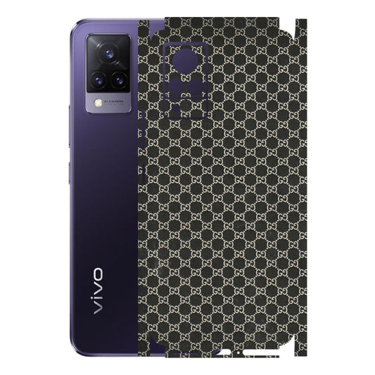 VIVO Z/V/X/T/U/S Series Phone Skins (All Models) - Black G Print - 3D Embossed Finish (L-109) Vivo V21 5G