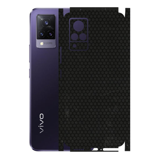 VIVO Z/V/X/T/U/S Series Phone Skins (All Models) - Black honeycomb - 3D Embossed Finish (L-114) Vivo V21 5G