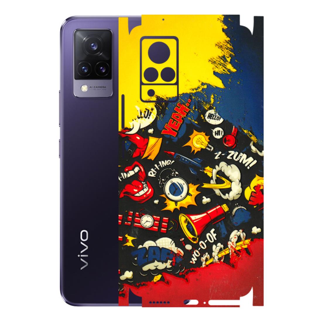 VIVO Z/V/X/T/U/S Series Phone Skins (All Models) - Pacific Doodle Art - 3D Embossed Finish (L-120) Vivo V21 5G