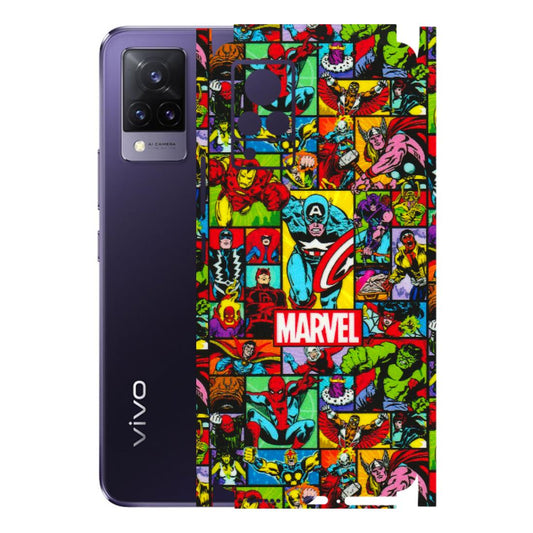 VIVO Z/V/X/T/U/S Series Phone Skins (All Models) - MARVELOUS Comic Characters - 3D Embossed Finish (L-129) Vivo V21 5G