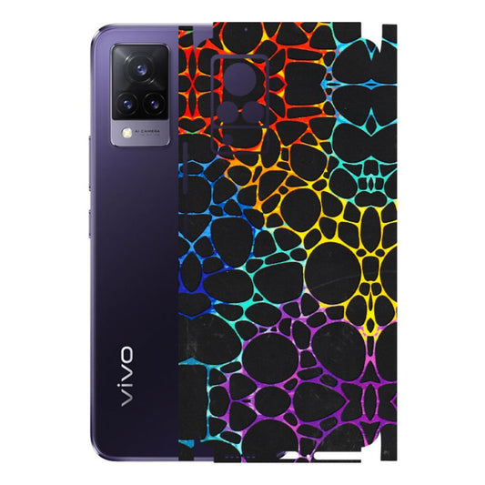 VIVO Z/V/X/T/U/S Series Phone Skins (All Models) - Abstract Art MultiColour - 3D Embossed Finish (L-133) Vivo V21 5G