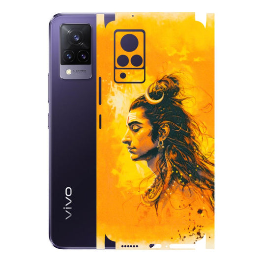 VIVO Z/V/X/T/U/S Series Phone Skins (All Models) - Shiv Shakti - 3D Embossed Finish (L-14) Vivo V21 5G