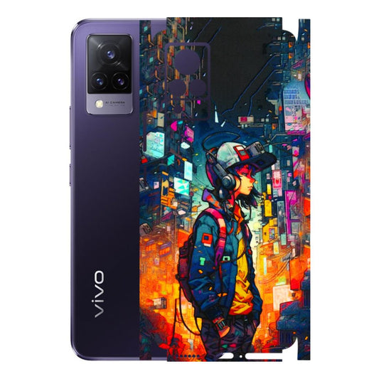 VIVO Z/V/X/T/U/S Series Phone Skins (All Models) - Street Anime Guy - 3D Embossed Finish (L-158) Vivo V21 5G