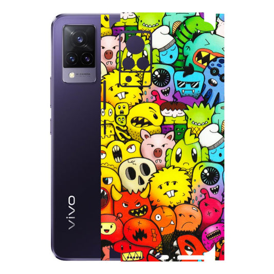 VIVO Z/V/X/T/U/S Series Phone Skins (All Models) - Angry Funkies - 3D Embossed Finish (L-169) Vivo V21 5G