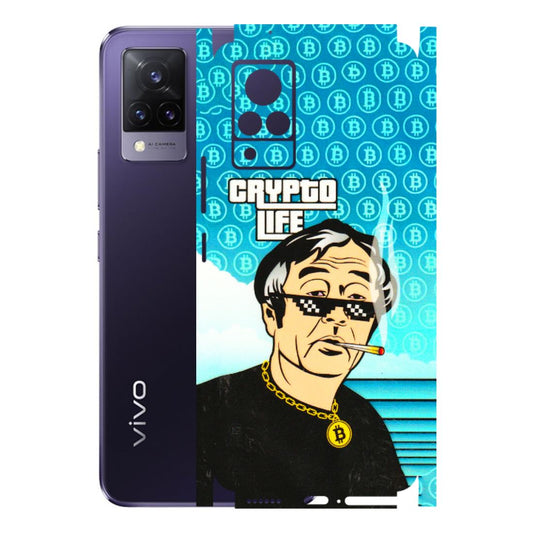 VIVO Z/V/X/T/U/S Series Phone Skins (All Models) - Crypto Thug Life - 3D Embossed Finish (L-179) Vivo V21 5G
