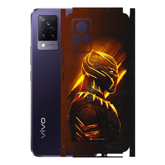VIVO Z/V/X/T/U/S Series Phone Skins (All Models) - Gold Black Panther - 3D Embossed Finish (L-181) Vivo V21 5G