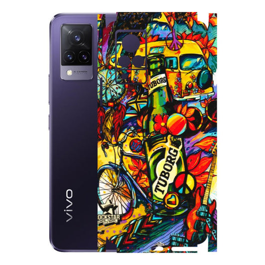 VIVO Z/V/X/T/U/S Series Phone Skins (All Models) - Cool Beer Bottle - 3D Embossed Finish (L-193) Vivo V21 5G