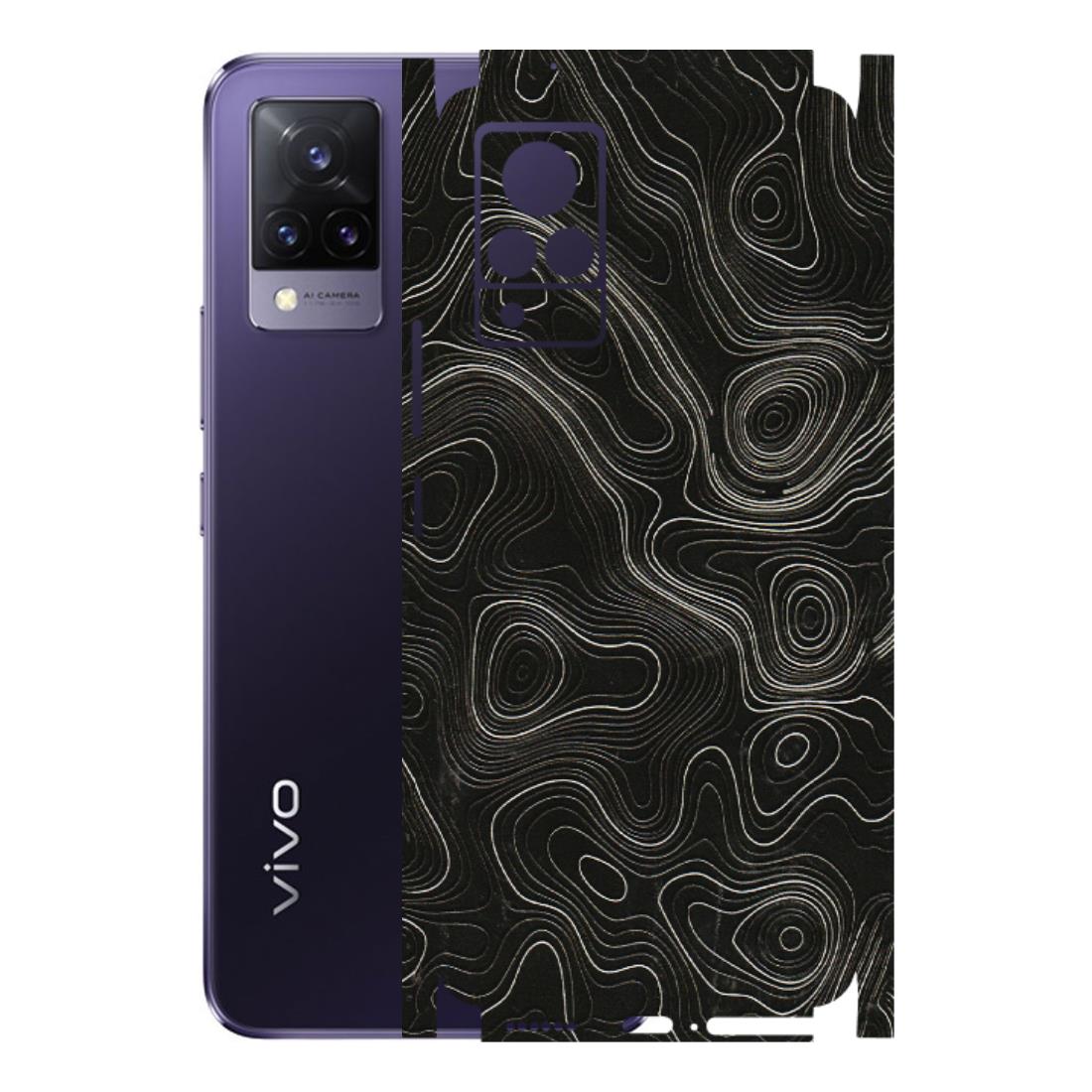 VIVO Z/V/X/T/U/S Series Phone Skins (All Models) - Black Swirl - 3D Embossed Finish (L-196) Vivo V21 5G