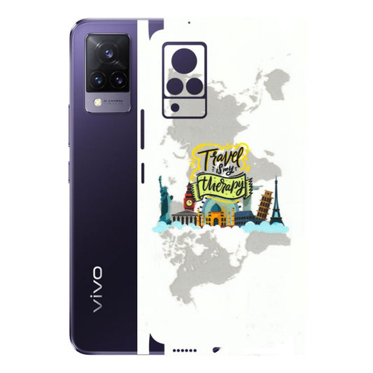 VIVO Z/V/X/T/U/S Series Phone Skins (All Models) - Travel Therapy - 3D Embossed Finish (L-199) Vivo V21 5G