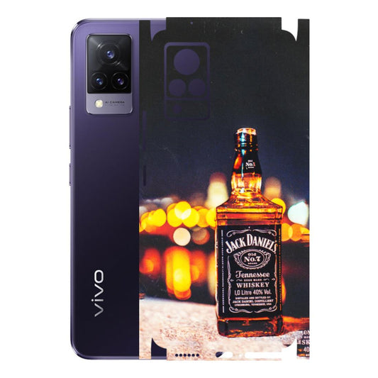 VIVO Z/V/X/T/U/S Series Phone Skins (All Models) - JD Whiskey Bottle - 3D Embossed Finish (L-20) Vivo V21 5G