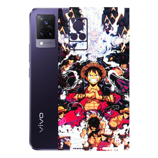 VIVO Z/V/X/T/U/S Series Phone Skins (All Models) - Luffy Anime Character - 3D Embossed Finish (L-203) Vivo V21 5G