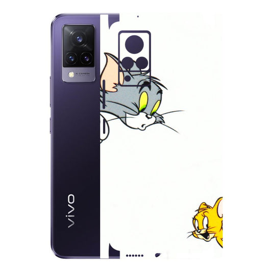 VIVO Z/V/X/T/U/S Series Phone Skins (All Models) - Cute Tom And Jerry - 3D Embossed Finish (L-220) Vivo V21 5G