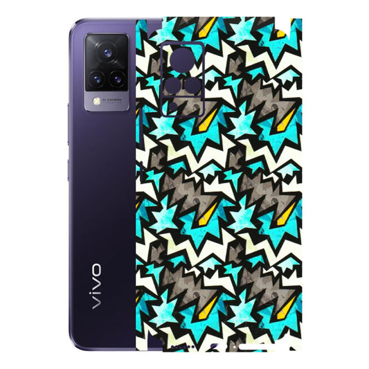 VIVO Z/V/X/T/U/S Series Phone Skins (All Models) - Funky Zig Zag - 3D Embossed Finish (L-223) Vivo V21 5G