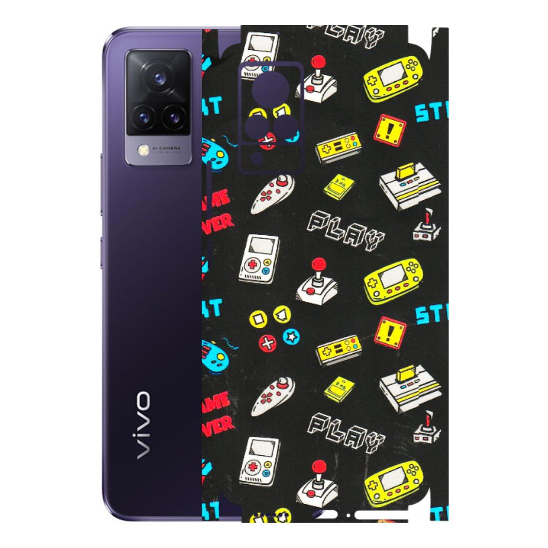 VIVO Z/V/X/T/U/S Series Phone Skins (All Models) - Gaming Doodles - 3D Embossed Finish (L-224) Vivo V21 5G
