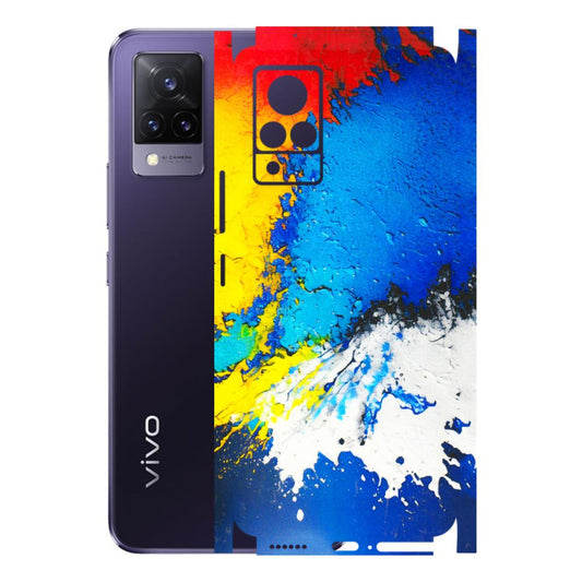 VIVO Z/V/X/T/U/S Series Phone Skins (All Models) - Acrylic Paint Spill - 3D Embossed Finish (L-229) Vivo V21 5G