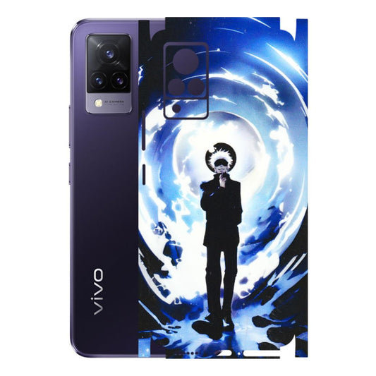 VIVO Z/V/X/T/U/S Series Phone Skins (All Models) - Satoru Gojo Dark Blue - 3D Embossed Finish (L-235) Vivo V21 5G