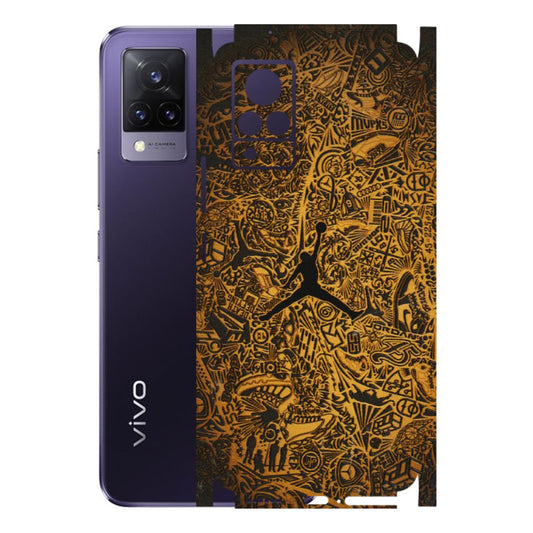 VIVO Z/V/X/T/U/S Series Phone Skins (All Models) - Premium Gold Basketball Player - 3D Embossed Finish (L-236) Vivo V21 5G