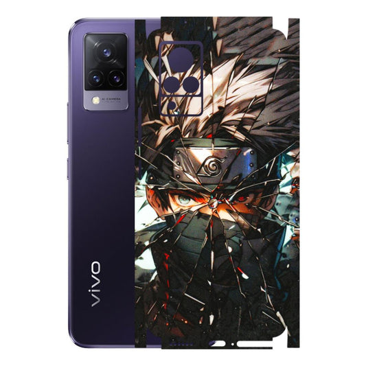 VIVO Z/V/X/T/U/S Series Phone Skins (All Models) - Kakashi Shattered Glass Effect - 3D Embossed Finish (L-237) Vivo V21 5G