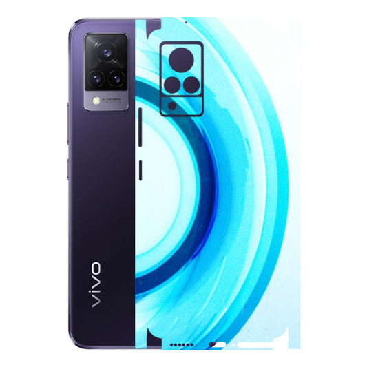VIVO Z/V/X/T/U/S Series Phone Skins (All Models) - The Blue Curve - 3D Embossed Finish (L-244) Vivo V21 5G