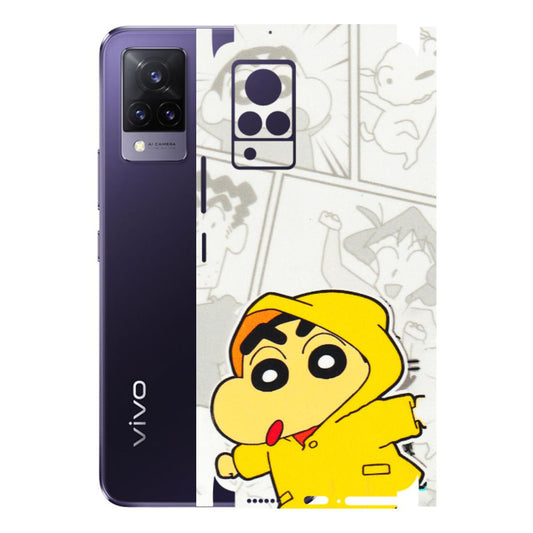 VIVO Z/V/X/T/U/S Series Phone Skins (All Models) - Yellow Shinchan Comic - 3D Embossed Finish (L-246) Vivo V21 5G