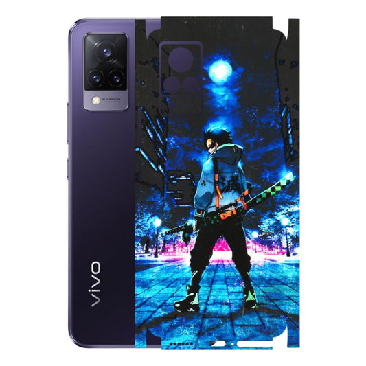 VIVO Z/V/X/T/U/S Series Phone Skins (All Models) - Demon Slayer Sword - 3D Embossed Finish (L-247) Vivo V21 5G