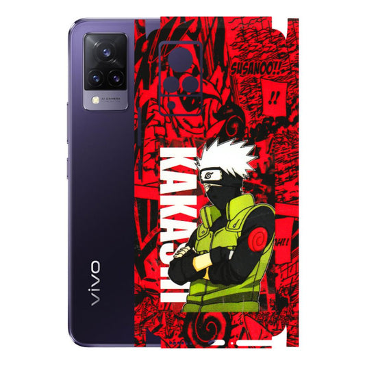 VIVO Z/V/X/T/U/S Series Phone Skins (All Models) - Kakashi Red Anime - 3D Embossed Finish (L-251) Vivo V21 5G