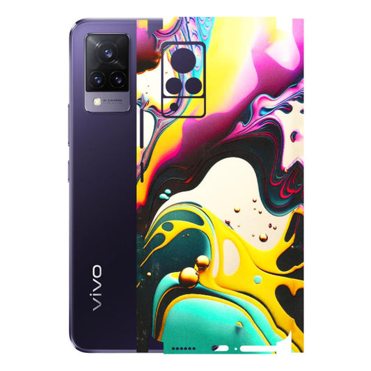 VIVO Z/V/X/T/U/S Series Phone Skins (All Models) - Multicolor Abstract pattern - 3D Embossed Finish (L-254) Vivo V21 5G