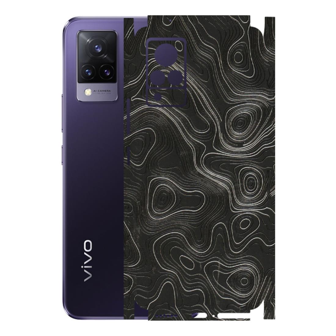 VIVO Z/V/X/T/U/S Series Phone Skins (All Models) - Abstract White Line Map - 3D Embossed Finish (L-269) Vivo V21 5G