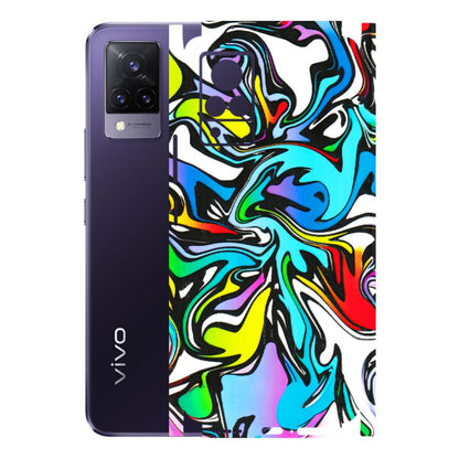 VIVO Z/V/X/T/U/S Series Phone Skins (All Models) - Abstract Colour Paints - 3D Embossed Finish (L-271) Vivo V21 5G