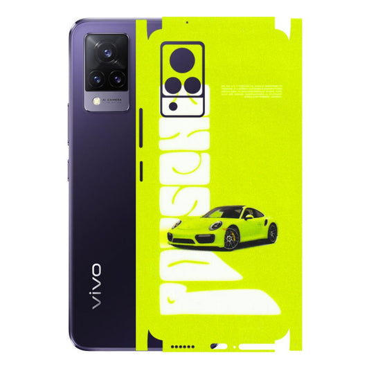 VIVO Z/V/X/T/U/S Series Phone Skins (All Models) - Lime Green Porche - 3D Embossed Finish (L-30) Vivo V21 5G