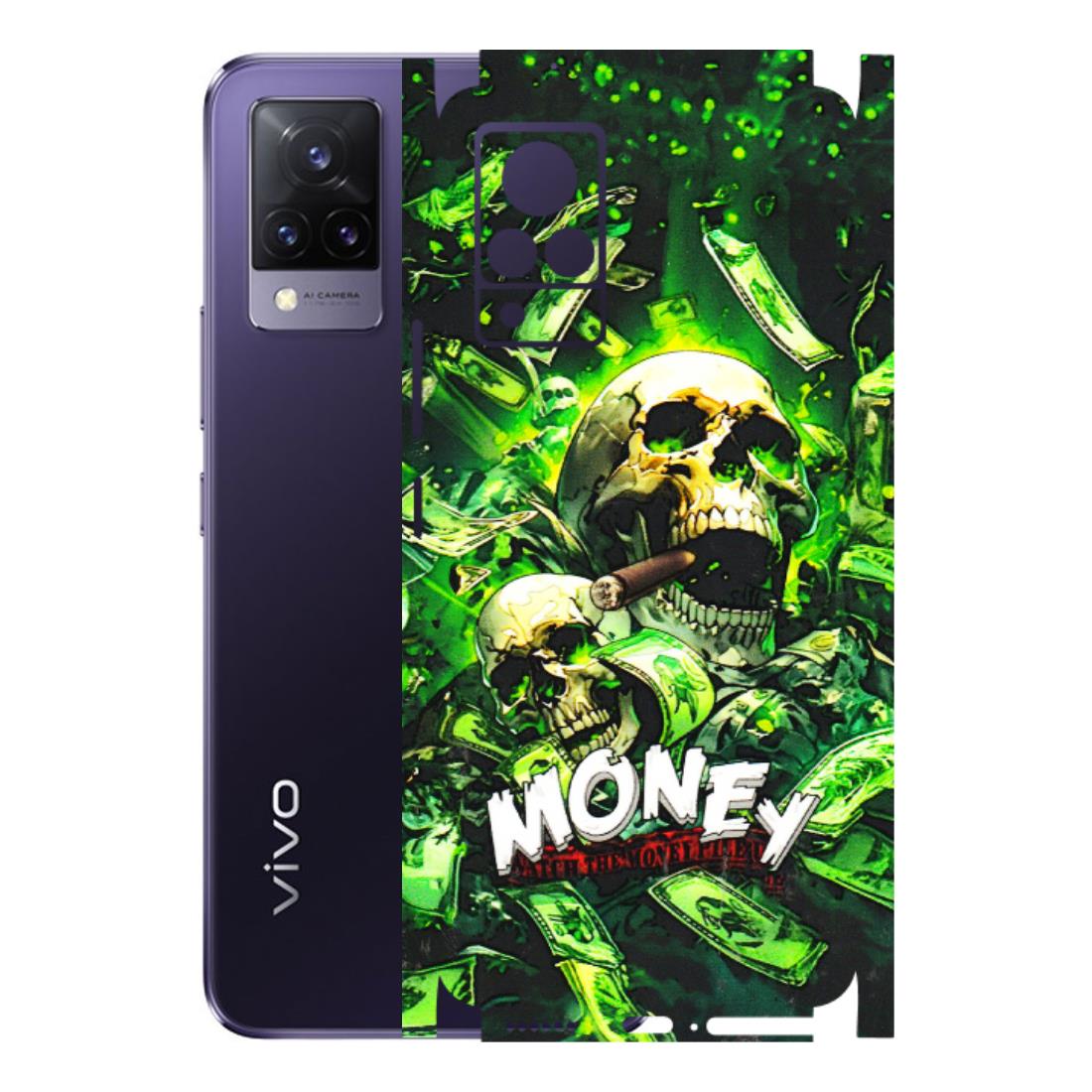 VIVO Z/V/X/T/U/S Series Phone Skins (All Models) - Skull Money - 3D Embossed Finish (L-303) Vivo V21 5G