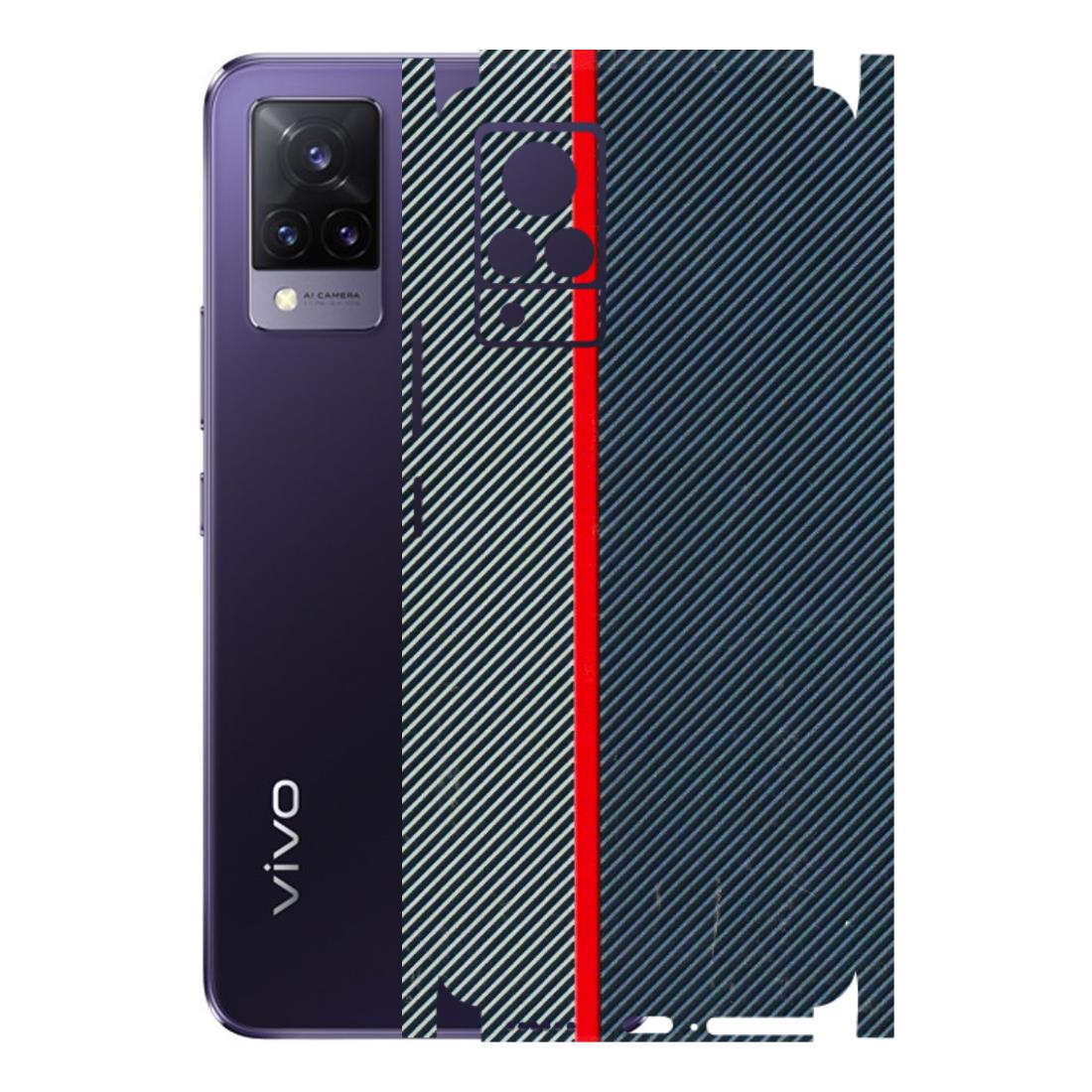 VIVO Z/V/X/T/U/S Series Phone Skins (All Models) - Blue Sober Lines - 3D Embossed Finish (L-305) Vivo V21 5G