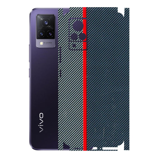VIVO Z/V/X/T/U/S Series Phone Skins (All Models) - Blue Sober Lines - 3D Embossed Finish (L-305) Vivo V21 5G