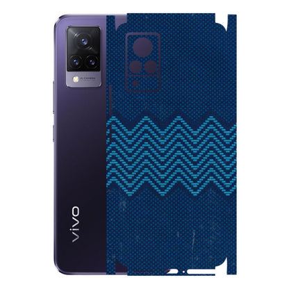 VIVO Z/V/X/T/U/S Series Phone Skins (All Models) - Blue Sober Waves - 3D Embossed Finish (L-306) Vivo V21 5G