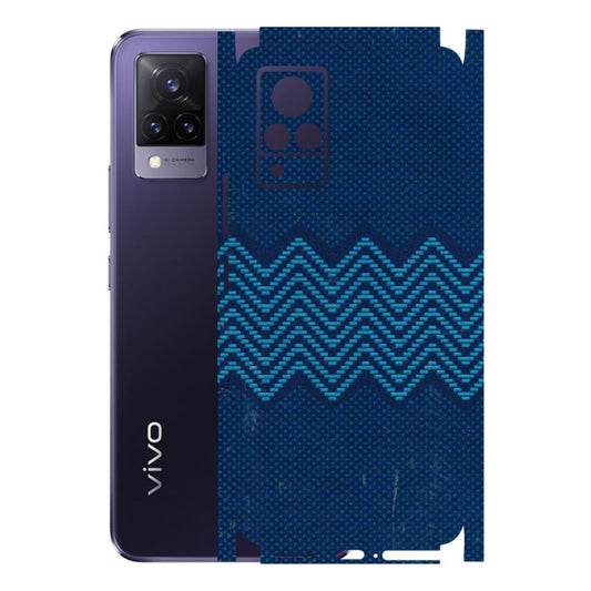 VIVO Z/V/X/T/U/S Series Phone Skins (All Models) - Blue Sober Waves - 3D Embossed Finish (L-306) Vivo V21 5G