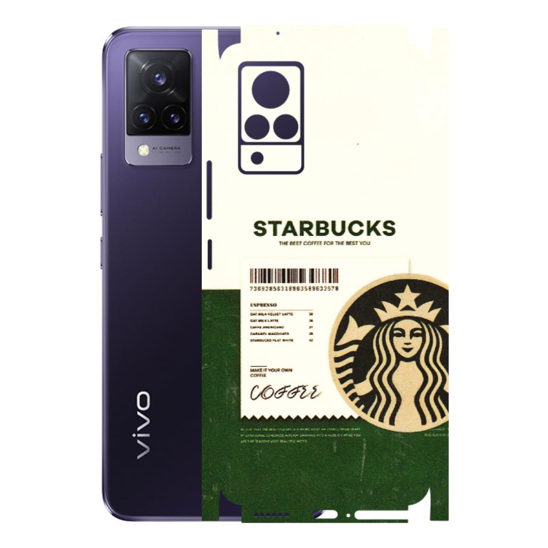 VIVO Z/V/X/T/U/S Series Phone Skins (All Models) - Starbucks Barcode - 3D Embossed Finish (L-308) Vivo V21 5G