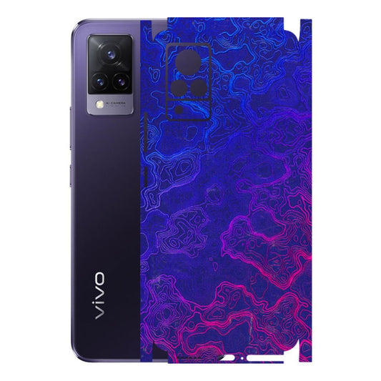 VIVO Z/V/X/T/U/S Series Phone Skins (All Models) - Purple Ripples Swirl - 3D Embossed Finish (L-314) Vivo V21 5G