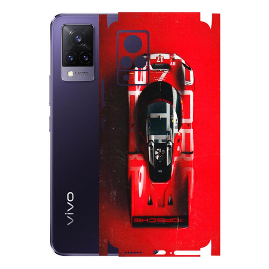 VIVO Z/V/X/T/U/S Series Phone Skins (All Models) - Red Porsche Car Logo - 3D Embossed Finish (L-315) Vivo V21 5G