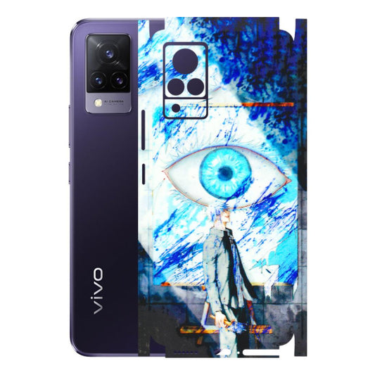 VIVO Z/V/X/T/U/S Series Phone Skins (All Models) - Anime Sea Blue Eye - 3D Embossed Finish (L-318) Vivo V21 5G