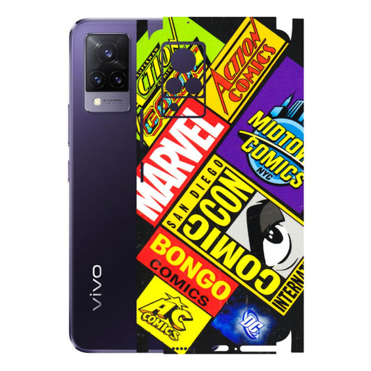 VIVO Z/V/X/T/U/S Series Phone Skins (All Models) - Bongo Comic Con - 3D Embossed Finish (L-325) Vivo V21 5G