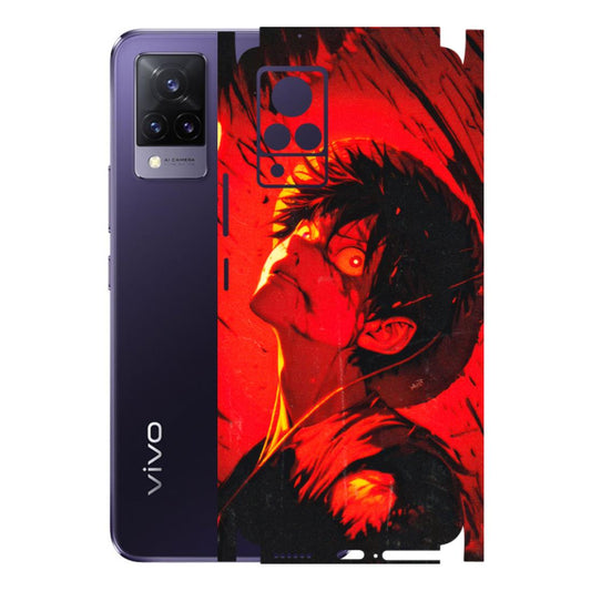 VIVO Z/V/X/T/U/S Series Phone Skins (All Models) - D.Luffy Power Up One Piece Anime - 3D Embossed Finish (L-326) Vivo V21 5G