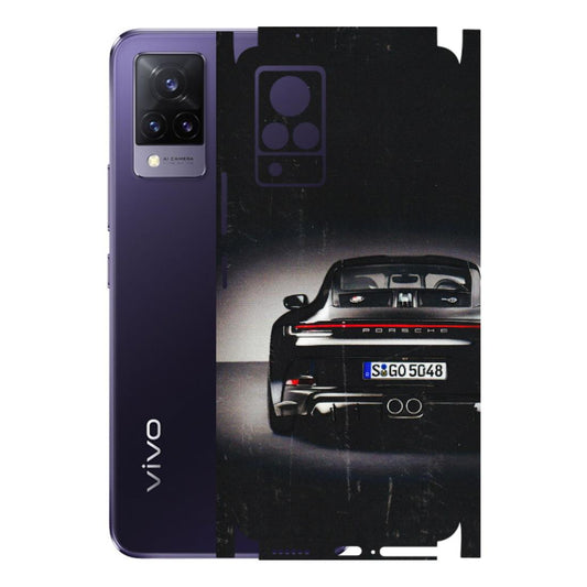 VIVO Z/V/X/T/U/S Series Phone Skins (All Models) - New Black Porsche GT3 - 3D Embossed Finish (L-327) Vivo V21 5G