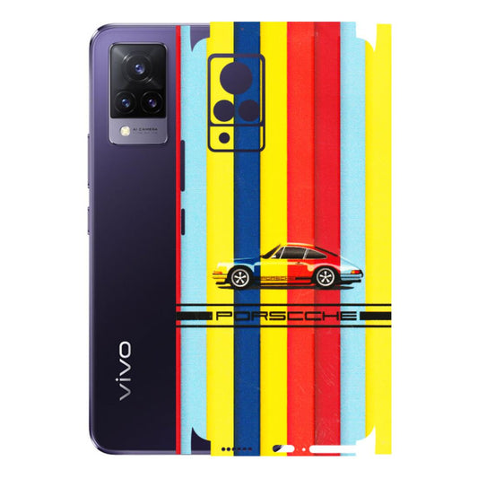 VIVO Z/V/X/T/U/S Series Phone Skins (All Models) - Multicolour Porche - 3D Embossed Finish (L-39) Vivo V21 5G