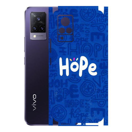 VIVO Z/V/X/T/U/S Series Phone Skins (All Models) - Hope Doodles Blue - 3D Embossed Finish (L-43) Vivo V21 5G